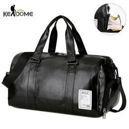 Gym Leather Sports s Dry Wet s Men Training for Shoes Fitness Yoga Travel Lage Shoulder Sac De Sport Bag XA512WD 220727