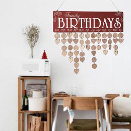 DIY Wall Calendar Cake Happy Birthday Printed Wooden Calendar Sign Special Dates Reminder Board Home Hanging Decor Gifts W1