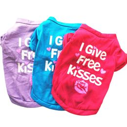 Dog Apparel Spring Summer Fashion Letters Print Pet Clothing Breathable Short Sleeve T-shirts for Small Dogs Chihuahua Puppy Cat Vest