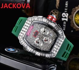 Famous classic Luxury Fashion Crystal Diamonds Men Watches Colour Rubber Silicone Large dial quartz All over the Sky Star Top quality nice model Wristwatch