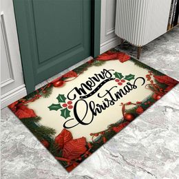 Carpets Merry Christmas Floor Mat Rubber Non-Slip Doormat Home Decoration Indoor And Outdoor Water Absorption Carpet Entrance RugCarpets
