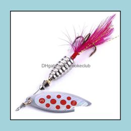 Baits Lures Fishing Sports Outdoors 5Pcs 8Cm/13G 3.14In/0.45Oz Spinners Spoons All-Metal Hard Lure Bait Sea Bionic High-Quality Drop Deliv