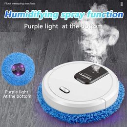 USB Charging Vacuum Cleaner Household Floor Mops Rotary Mopping Machine Humidifying Spray Intelligent Sweeping Robot Dropshiping 220408