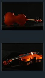 -Anfänger Matte Glänzende Lacke Antique Violine 4/4 3/4 1/4 1/2 1/8 Maple Violino Kinder Akustische Studenten Violine Geige Bug-Saiten