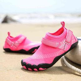 New Children Sneakers Kids Barefoot Shoes Beach Water Shoes for Girls Boys Breathable Non-slip Sports Sneakers Big Size 29-35 Y220518