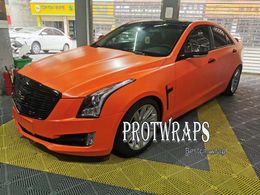 Premium Super Matte Orange Vinyl Wrap Sticker For Whole Car Body Wrapping Covering Foil 1080 Series Initial Low Tack Glue 1.52x20m Roll 5x65ft