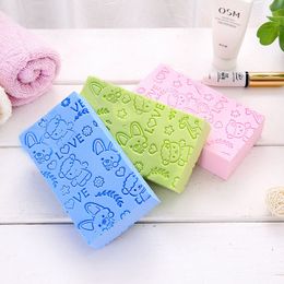 Bath Tools  Accessories High Density Thickening Printing Magic Bath Sponge Towel Baby Kids Exfoliating Dead Skin Removing Sponges Shower Cleaning Pouf Brush ZL0830