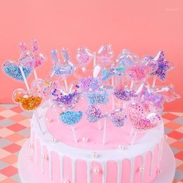 Other Festive & Party Supplies Cute Various Patterns Transparent Air Bag Confetti Baby Birthday Cake Topper Stars Pony Crown Heart Bow
