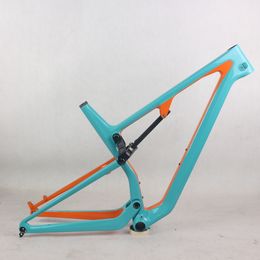 29er Custom Paint Carbon Fiber T1000 XC Suspension MTB Frame FM198 Travel 120mm Max Tire 29X2.4