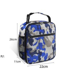 Insulated Lunch Bag Box Leakproof Portable with Removable Shoulder Strap for Office School Camping Hiking Outdoor Beach Picnic GCE13818