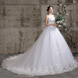 Other Wedding Dresses 2022 Dress Sexy Strapless Sleeveless Beautiful Lace Flower Plus Size Slim Princess Gown Vestido De NoivaOther