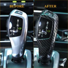 Other Interior Accessories Carbon Fiber Style Car Gear Shift Handle Sleeve Cover Sticker Head Trim Fit For E60 E70 X5 X6 AccessoriesOther Ot