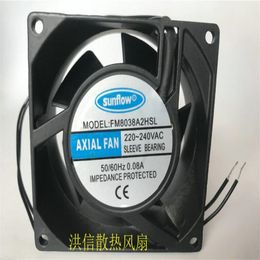 Original FM8038A2HSL AC220V-240V 0.08A 80*38MM 8038 AC fan