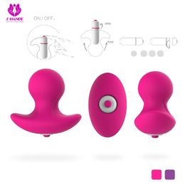 SHD-S002 Silicone Pink/Purple Color Anal Plug Vibrator Egg Adult sexy Toys for Men Butt Waterproof Beauty Items