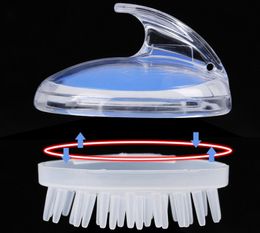 Bathroom Shampoo Massage brush Crystal clear silicone soft head to clean scalp to relieve fatigue