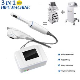 HIFU body slimming machine vaginal ultrasound skin tightening ultrasonic fat melting beauty machines 2 handles