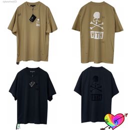 Kith T-shirt Mastermind Japan Tee Men Women Oversize Rainbow Ribbon Cleft Skull Short Sleeve