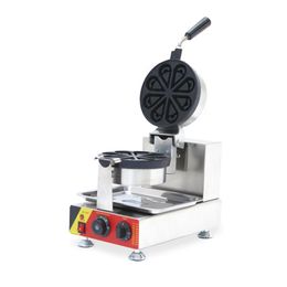 BEIJAMEI Rotated Blossom Flower Shaped Waffle Maker Machine Baker Electric Water Drop Waffle Stick Making Iron Pan