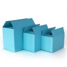 5pcs10pcsBlue packing 3layer corrugated paper storage gift accessories small box supports customized size printing 220706