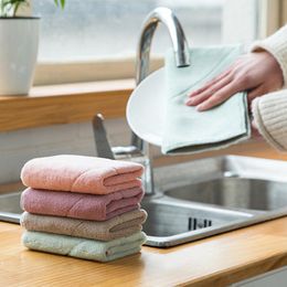 Towel Kitchen Hanging Handkerchief Household Water Absorption Not Easy To Shed Hair Thickened Dishcloth Hand Washing