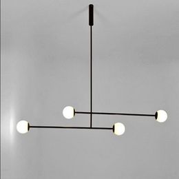 Pendant Lamps Postmodern Art Line Bedroom Led Lamp Creative Geometric Design Dining Room Cafe Kitchen Decro Light FixturesPendant