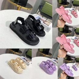 Womens Sandals Designer Slippers Women Summer Shoes Beach Casual Platforms Sandal Solid Sports Slipper Rubber Patent Leather G227163F