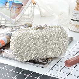 European American hot sell sweet ladies girls women pearl clutch bag elegant party evening bag 201124