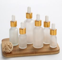 5m/10ml/15ml/20ml/30ml/50ml/100ml Essential Oil Dropper Bottles Frosted Glass Pipette Bottle Vials Serum Perfume Sample Test Bottle llfa
