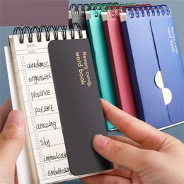 Portable 4pcs/lot English Words Book Vocabulary Notebook Mini Words Book Memo Pad For School Students Use Pocket Stationery 220401