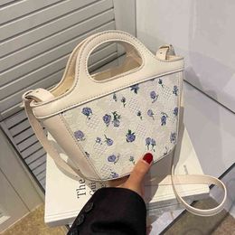 Evening Bags 2022 Summer Luxury Fashion Designer Brand Small Jacquard Fabric Stitching Pu Women s Handbags and Purses Female Crossbody 220428