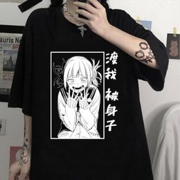 Men's T-Shirts Boku No Hiro Akademia T-Shirt Casual Hip Hop Oversized Womne Men Gift Clothes Harajuku Himiko Toga