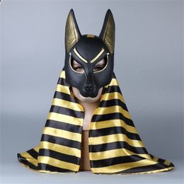 -Máscara de cosplay de cosplay egípcia lobo de lobo chaconal animal máscaras props Party Halloween Fantast Dress Ball 220812