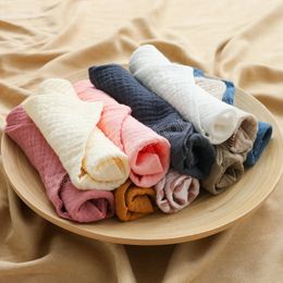 5pcs/lot Baby Cotton Bibs Feeding Triangle Bandana Towels Apron Pure Color Muslin Gauze Bibs Burp Cloths Saliva Towel