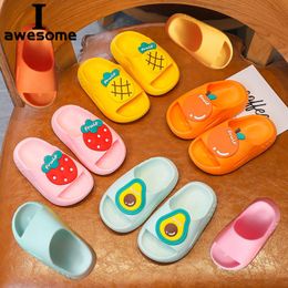 Children s Slippers Summer Fruit Candy Cute Beach Shoes For Boys Girls Waterproof Antiskid Bathroom Kids Soft Baby Shoe 220525