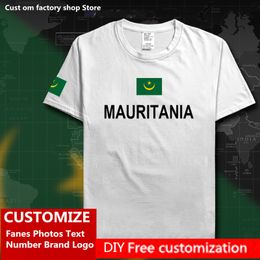 MAURITANIA Cotton T shirt Custom Jersey Fans DIY Name Number Brand High Street Fashion Hip Hop Loose Casual T shirt MR MRT 220616