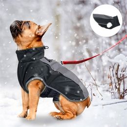 Pet Jacket Dog Clothes Coat Reflective Waterproof Jacket Winter Warm Coat Vest Puppy Clothing for Small Medium Large Dogs 201102