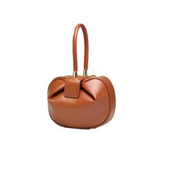 Evening Bags Main Luxury Designer Handbag Women Small Round Design Leather Hand For Fashion Bowling Purse Clutches 220709