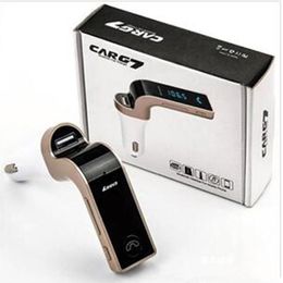 CAR G7 Bluetooth Car Kit Handsfree Wireless FM Transmitter Radio MP3 Player USB Charger AUX TF Cards Slots