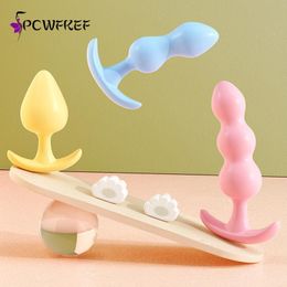 Soft Silicone Anal Plugs Beginner Stimulator Trainer sexy Play Toy New