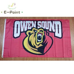 Canada OHL Owen Sound Attack Flag Red 3*5ft (90cm*150cm) Polyester flags Banner decoration flying home & garden flagg Festive gifts