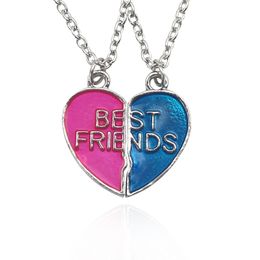 Best friend necklace BEST FRIENDS heart oil drop necklace fashion Jewellery girlfriends set chains necklaces