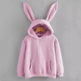 Women's Hoodies & Sweatshirts Kawaii Harajuku Hoodie With Ears Lovely Anime For Teen Girls Women Autumn Winter Warm Tracksuit MoletomWomen's