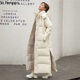 X-Long с капюшоном с хлопковым зимним пальто женщин повседневная толстая модная зимняя куртка Parkas теплый переход Soild Самки 211120