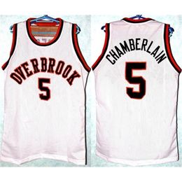 Nikivip Wilt Chamberlain 5 Overbrook Panthers High school Retro Basketball Jersey Men's Stitched Custom Number Name Jerseys