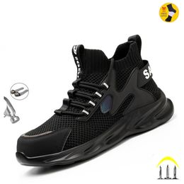 2022 Male Work Boots Indestructible Safety Shoes Men Steel Toe Shoes Puncture-Proof Work Sneakers Welding Shoes Adult Work