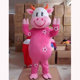 Performance Milk Cow Mascot Costumes Halloween Fancy Party Dress Cartoon Character Carnival Xmas Easter Advertising Birthday Party Costume Outfit