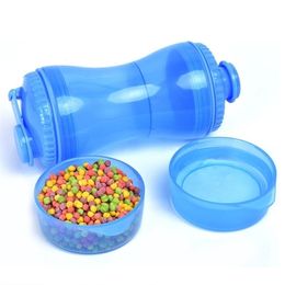 Portable Pet Dog Water Bottle Outdoor Training Food Storage Bottle PP Dogs Water Dispenser for Large Dogs Pets Accessories Stuff 210320