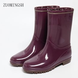 New PVC fashion rain boots women boots slip-proof lightweight water shoes rubber shoes