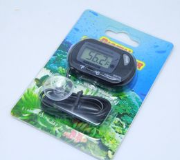 Temperature Instruments Mini Digital Fish Aquarium Thermometer Tank with Wired Sensor battery included in opp bag Black Yellow Colour with retail package