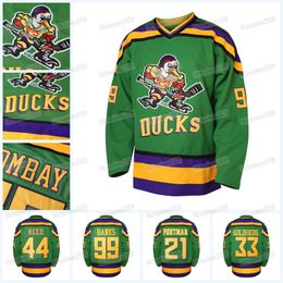 Men's Mighty Ducks Jerseys 96 Charlie Conway Adam Banks Greg Goldberg Movie Hockey Jersey : Clothing, Shoes & Jewelry